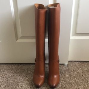 Ralph Lauren Collection burnished calf heel boot